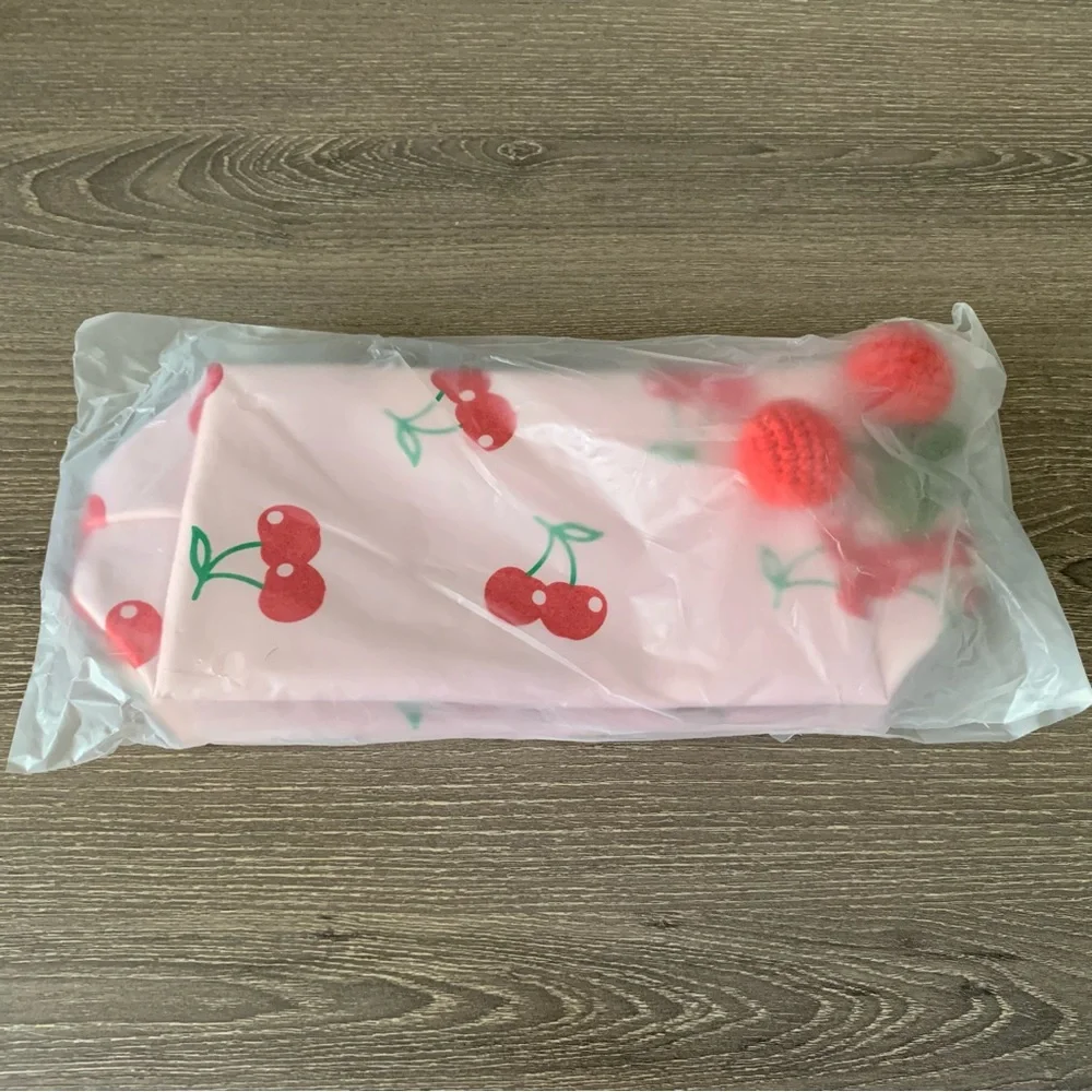 Ulta Pink Cherry Makeup Bag Travel Crochet Cosmetic